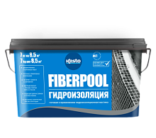 Гидроизоляционная мастика Fiberpool, 14 кг, Kesto